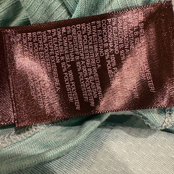 The‎ North Face Women's V Neck Short Sleeve FlashDry T Shirt Teal Green Size L - Picture 10 of 10